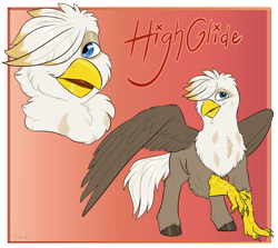 Size: 3921x3500 | Tagged: safe, artist:jeshh, imported from derpibooru, oc, oc only, oc:high glide, hippogriff, male, solo