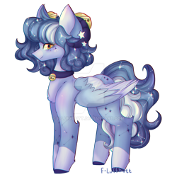 Size: 1600x1600 | Tagged: safe, artist:f-luffbutt, imported from derpibooru, oc, oc:cepheus, pegasus, pony, deviantart watermark, ethereal mane, female, mare, obtrusive watermark, simple background, solo, starry mane, transparent background, two toned wings, watermark, wings
