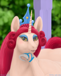 Size: 960x1200 | Tagged: safe, artist:soobel, imported from derpibooru, princess amore, pony, bust, fat, portrait, solo