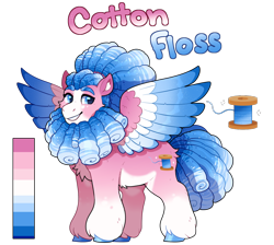 Size: 950x850 | Tagged: safe, artist:lastnight-light, imported from derpibooru, oc, oc only, oc:cotton floss, pegasus, pony, beard, colored wings, facial hair, male, multicolored wings, simple background, solo, stallion, transparent background, two toned wings, wings