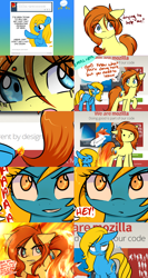 Size: 2562x4808 | Tagged: safe, artist:ask-firefox, artist:furrgroup, imported from derpibooru, oc, oc:firefox, oc:internet explorer, ask internet explorer, ask firefox, ask-firefox, browser ponies, fire, internet explorer