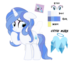 Size: 1280x1118 | Tagged: safe, artist:starflightmlp, imported from derpibooru, oc, oc only, oc:shiny, pony, unicorn, deviantart watermark, female, floppy ears, mare, obtrusive watermark, offspring, parent:fancypants, parent:rarity, parents:raripants, reference sheet, simple background, solo, transparent background, watermark