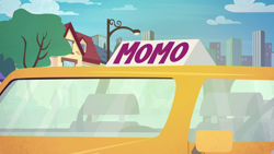 Size: 1920x1080 | Tagged: safe, edit, edited screencap, imported from derpibooru, screencap, equestria girls, equestria girls series, fomo, spoiler:eqg series (season 2), canterlot city, car, momo, no pony, title card