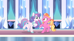 Size: 6110x3437 | Tagged: safe, artist:inaactive, artist:pumpkinpieforlife, imported from derpibooru, luster dawn, princess flurry heart, alicorn, pony, unicorn, the last problem, absurd resolution, duo, female, mare, older, vector