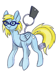 Size: 3075x4029 | Tagged: safe, artist:toricrey, imported from derpibooru, oc, oc only, oc:cloud cuddler, pegasus, pony, accessories, accessory, commission, female, glasses, keychain, made in china, mouse cursor, plushie, simple background, solo, transparent background, ych result