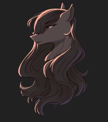 Size: 1080x1226 | Tagged: safe, artist:moona_lou, imported from derpibooru, oc, oc only, earth pony, pony, bust, dark background, earth pony oc, solo