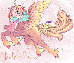 Size: 1059x900 | Tagged: safe, artist:malinraf1615, imported from derpibooru, oc, oc only, oc:heartpaw phoenix, pegasus, pony, female, mare, solo