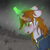 Size: 768x768 | Tagged: safe, artist:valkiria, imported from derpibooru, oc, oc only, oc:littlepip, pony, unicorn, fallout equestria, blood, chest fluff, clothes, curved horn, cut, ear fluff, fanfic, fanfic art, female, floppy ears, glowing horn, horn, injured, jumpsuit, magic, mare, messy mane, open mouth, rain, solo, tree, unicorn oc, vault suit, wasteland