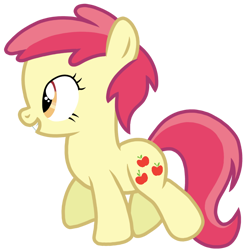 Size: 768x768 | Tagged: safe, artist:superiorwarrior, imported from derpibooru, liberty belle, earth pony, pony, magical mystery cure, .ai available, .svg available, apple, cutie mark, female, filly, food, grin, simple background, smiling, svg, transparent background, vector, walking