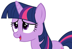 Size: 3163x2141 | Tagged: safe, artist:sketchmcreations, imported from derpibooru, twilight sparkle, pony, unicorn, baby cakes, female, mare, open mouth, simple background, smiling, solo, transparent background, unicorn twilight, vector