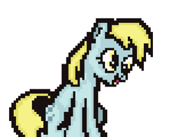 Size: 379x300 | Tagged: safe, artist:softlava, derpy hooves, pony, female, pixel art, simple background, solo, solo female, white background