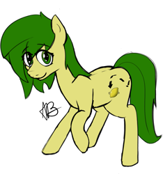 Size: 1119x1196 | Tagged: safe, artist:mranthony2, imported from derpibooru, oc, oc only, oc:lemon bounce, pony, colored, cute, female, full body, looking at you, simple background, solo, white background, wingless