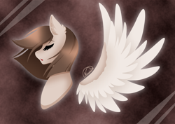 Size: 3508x2480 | Tagged: safe, artist:nuumia, imported from derpibooru, oc, oc only, oc:dreamy mind, pegasus, pony, bust, female, floating wings, mare, portrait, solo, wings