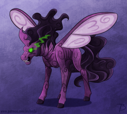 Size: 1239x1113 | Tagged: safe, artist:inuhoshi-to-darkpen, idw, imported from derpibooru, king sombra, pony, umbrum, angry, glowing eyes, male, solo, wings