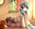 Size: 2250x1900 | Tagged: safe, artist:shadowreindeer, imported from derpibooru, dj pon-3, octavia melody, sweetie belle, vinyl scratch, earth pony, pony, unicorn, one bad apple, bed, bedroom, blushing, chest fluff, clock, crepuscular rays, cute, eye clipping through hair, eyes closed, female, hope poster, lesbian, lying down, mare, morning, morning ponies, on bed, onomatopoeia, poster, prone, scratchtavia, shipping, sitting, sleeping, smiling, sound effects, tavibetes, vinylbetes, window, zzz