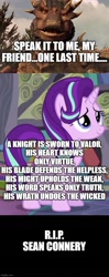 Size: 500x1260 | Tagged: safe, edit, edited screencap, imported from derpibooru, screencap, starlight glimmer, dragon, pony, unicorn, comic, dragonheart, in memoriam, oath, rest in peace, screencap comic, sean connery, the old code