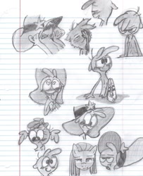 Size: 1024x1258 | Tagged: safe, artist:princesswander, imported from derpibooru, pinkie pie, blushing, crossover, heart eyes, pinkamena diane pie, rule 63, traditional art, wanda (wander over yonder), wander (wander over yonder), wander over yonder, wingding eyes