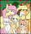 Size: 895x1000 | Tagged: safe, artist:fastserve, imported from derpibooru, applejack, fluttershy, oc, oc:aurora gala, oc:honey crisp, oc:jonagold, earth pony, pegasus, pony, apple, apple tree, appleshy, colt, family, family photo, female, filly, food, hug, lesbian, magical lesbian spawn, male, offspring, parent:applejack, parent:fluttershy, parents:appleshy, shipping, smiling, spread wings, tree, winghug, wings