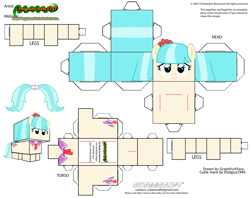 Size: 2979x2354 | Tagged: safe, artist:grapefruitface1, imported from derpibooru, coco pommel, pony, unicorn, craft, cubeecraft, necktie, papercraft, printable, solo