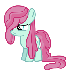 Size: 768x768 | Tagged: safe, artist:superiorwarrior, bubblegum brush, earth pony, pony, crusaders of the lost mark, .ai available, .svg available, brush, cutie mark, female, filly, frown, long hair, long mane, long tail, sad, simple background, svg, transparent background, vector, worried