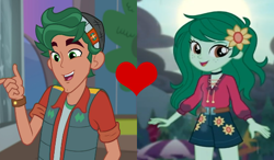 Size: 528x308 | Tagged: safe, imported from derpibooru, timber spruce, wallflower blush, equestria girls, equestria girls series, female, male, shipping, shipping domino, straight, timberflower