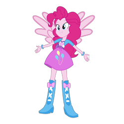 Size: 1280x1280 | Tagged: artist needed, safe, edit, editor:mario101, imported from derpibooru, pinkie pie, human, pegasus, equestria girls, humanized, pegasus pinkie pie, ponied up, race swap, simple background, solo, transparent background, wings