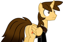 Size: 10919x7217 | Tagged: safe, artist:ejlightning007arts, imported from derpibooru, oc, oc only, oc:ej, alicorn, pony, butt, clothes, jacket, male, plot, shocked, simple background, solo, stallion, transparent background, vector