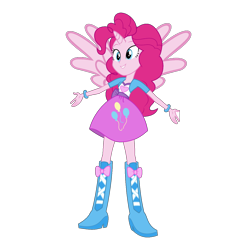 Size: 1280x1280 | Tagged: artist needed, safe, edit, editor:mario101, imported from derpibooru, pinkie pie, alicorn, human, equestria girls, alicornified, horn, humanized, pinkiecorn, ponied up, race swap, simple background, solo, transparent background, wings, xk-class end-of-the-world scenario