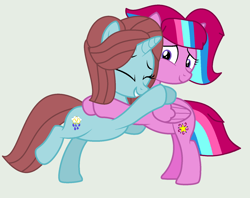 Size: 1640x1296 | Tagged: safe, artist:jadeharmony, artist:jadethepegasus, imported from derpibooru, oc, oc:bubble sparkle, oc:sassy goldylinks, pony, unicorn, bubbleverse, alternate universe, cousins, female, magical lesbian spawn, magical threesome spawn, multiple parents, next generation, offspring, parent:glitter drops, parent:november rain, parent:peppermint goldylinks, parent:spring rain, parent:tempest shadow, parent:twilight sparkle, parents:glittershadow, parents:novemberlinks, parents:sprglitemplight, parents:springdrops, parents:springshadow, parents:springshadowdrops