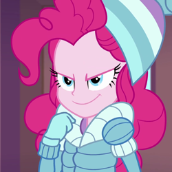 Size: 1080x1080 | Tagged: safe, imported from derpibooru, screencap, pinkie pie, equestria girls, equestria girls series, holidays unwrapped, spoiler:eqg series (season 2), cropped, female, saving pinkie's pie, solo