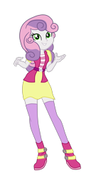 Size: 1791x3323 | Tagged: safe, artist:gmaplay, imported from derpibooru, sweetie belle, equestria girls, clothes, older, older sweetie belle, simple background, socks, solo, thigh highs, transparent background