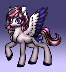 Size: 1133x1241 | Tagged: safe, artist:system-destroyer, artist:technodjent, imported from derpibooru, oc, oc only, oc:night fall, pegasus, pony, female, mare, solo, two toned wings, wings