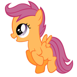 Size: 2449x2449 | Tagged: safe, artist:boneswolbach, imported from derpibooru, scootaloo, pegasus, pony, cute, cutealoo, female, filly, high res, jumping, simple background, solo, transparent background, vector