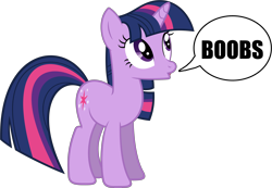 Size: 5143x3556 | Tagged: safe, edit, imported from derpibooru, twilight sparkle, pony, unicorn, meme, simple background, solo, speech bubble, totally innocent, transparent background, unicorn twilight