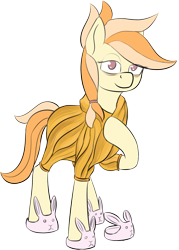 Size: 1316x1842 | Tagged: safe, artist:barhandar, imported from derpibooru, imported from ponybooru, oc, oc only, oc:safe haven, earth pony, bags under eyes, bunny slippers, clothes, female, lidded eyes, looking at you, mare, pajamas, raised hoof, raised leg, rise of the guardians, simple background, sleepy, slippers, smiling, solo, the sandman, transparent background