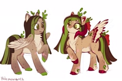 Size: 3000x1988 | Tagged: safe, artist:helemaranth, imported from derpibooru, oc, oc only, oc:helemaranth, pegasus, pony, horns, self paradox, self ponidox, solo