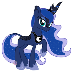 Size: 1852x1829 | Tagged: safe, artist:lovinglypromise, imported from derpibooru, princess luna, kirin, pony, kirin luna, kirin-ified, simple background, solo, species swap, transparent background