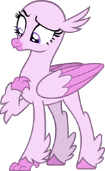 Size: 1170x1898 | Tagged: safe, artist:pegasski, imported from derpibooru, silverstream, classical hippogriff, hippogriff, the hearth's warming club, bald, base, eyelashes, female, hairless, no tail, simple background, smiling, solo, transparent background, two toned wings, wings