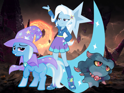 Size: 2048x1535 | Tagged: safe, artist:jamesdean1987, imported from derpibooru, trixie, ghost, misdreavus, pony, undead, equestria girls, pokémon