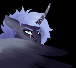 Size: 2989x2683 | Tagged: safe, artist:venommocity, imported from derpibooru, oc, oc only, oc:panther, alicorn, pony, male, offspring, parent:king sombra, parent:princess luna, parents:lumbra, solo, stallion