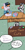 Size: 1000x2000 | Tagged: safe, artist:wren, copper top, oc, oc:slow sipper, oc:zeal lanatus, earth pony, zebra, art pack:ponies on patrol, cafe, comic, donut, drinking straw, eyedropper, eyedrops, female, food, grass, implied racism, mare, mug, outdoors, plate, potions, racial slur, sign, smug, stand, table, zebra oc