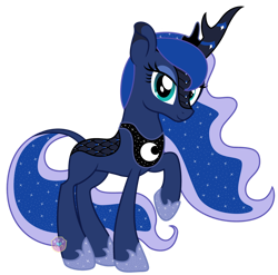 Size: 1280x1265 | Tagged: safe, artist:lovinglypromise, imported from derpibooru, princess luna, kirin, pony, kirin luna, kirin-ified, simple background, solo, species swap, transparent background