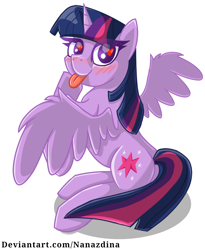 Size: 1094x1336 | Tagged: safe, artist:nanazdina, derpibooru exclusive, imported from derpibooru, part of a set, applejack, fluttershy, pinkie pie, rainbow dash, rarity, twilight sparkle, alicorn, pony, :p, cute, cutie mark, heart eyes, ibispaint x, looking at you, looking back, looking back at you, mane six, simple background, smiling, solo, spread wings, tongue out, twiabetes, twilight sparkle (alicorn), white background, wingding eyes, wings