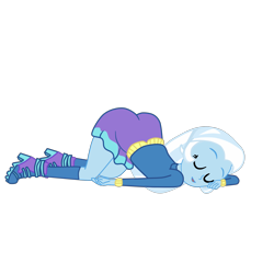 Size: 2952x2952 | Tagged: safe, artist:gmaplay, imported from derpibooru, trixie, equestria girls, ass, ass up, butt, face down ass up, female, simple background, sleeping, solo, the great and powerful ass, transparent background