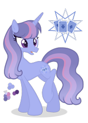 Size: 1000x1400 | Tagged: safe, artist:magicuniclaws, imported from derpibooru, oc, oc only, pony, unicorn, female, magical lesbian spawn, mare, offspring, parent:trixie, parent:twilight sparkle, parents:twixie, simple background, solo, transparent background