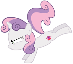 Size: 7000x6200 | Tagged: safe, artist:tardifice, imported from derpibooru, sweetie belle, pony, unicorn, growing up is hard to do, absurd resolution, female, filly, kicking, simple background, solo, transparent background, vector