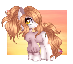 Size: 1666x1443 | Tagged: safe, artist:naezithania, imported from derpibooru, oc, oc only, oc:honey nutlock, earth pony, pony, clothes, female, mare, shirt, solo