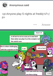 Size: 633x901 | Tagged: safe, artist:ask-luciavampire, imported from derpibooru, oc, earth pony, pegasus, pony, unicorn, vampire, vampony, ask, tumblr, video game