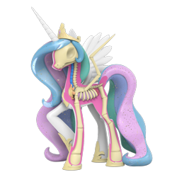 Size: 1000x1000 | Tagged: safe, imported from derpibooru, princess celestia, alicorn, pony, bone, dissectibles, freeny's hidden dissectibles, mighty jaxx, organs, simple background, solo, sun, transparent background