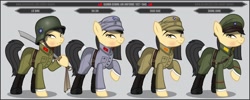 Size: 1280x512 | Tagged: safe, artist:brony-works, imported from derpibooru, earth pony, pony, clothes, dadao, female, glasses, helmet, kuomintang, mare, military uniform, republic of china, soldier, solo, sword, taiwan, uniform, weapon